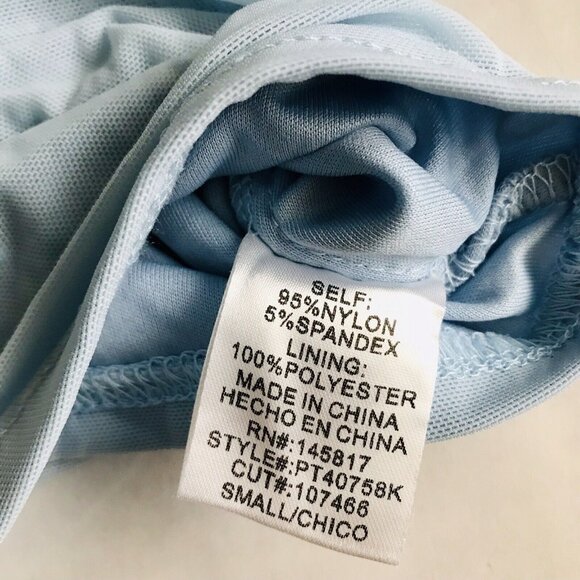 Privy light blue, ruffled, off-the-shoulder crop top size small‎ - Picture 8 of 8